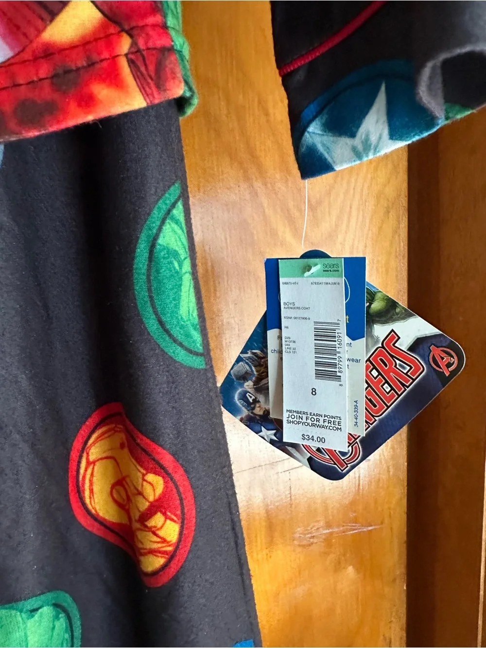 Marvel Avengers Boys Pajama Set Size 8 NWT